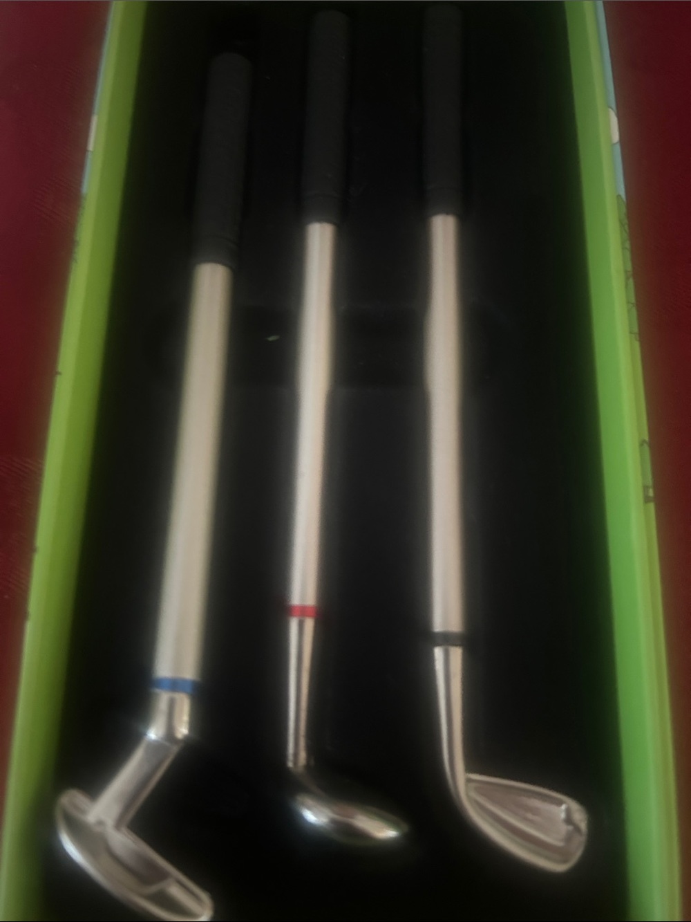 Silver Mini Golf Club Stylus Set with Black Grips - 3-Pack